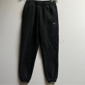 Nike Black Fleece Jogger Sweatpants Elastic Cuff Size S